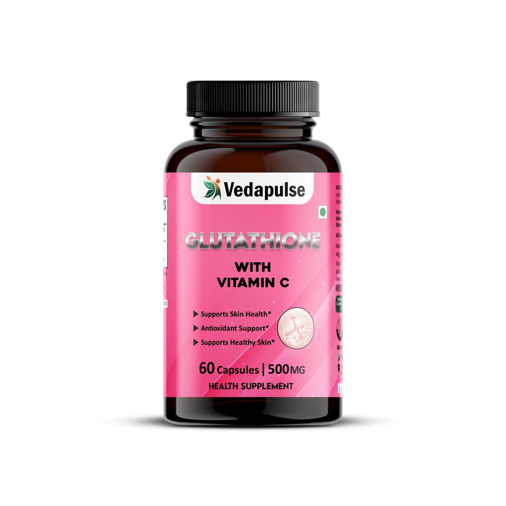 Glutathione with Vitamin C Capsules | 500 mg | 60 Capsules |