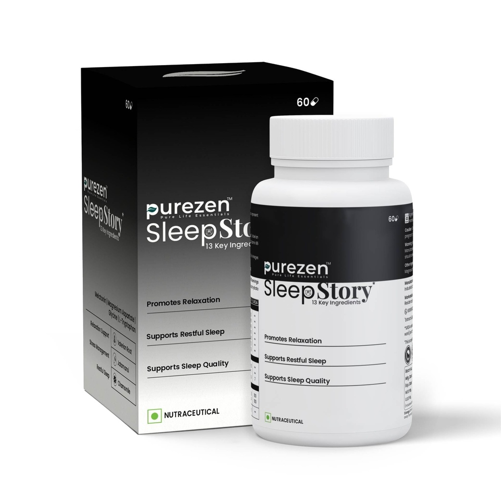 Purezen SleepStory Sleep Supplement | Melatonin, Ashwagandha, Valerian Root