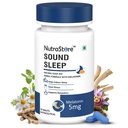 NutraStore Sound Sleep | Sleep Tablets | Sleeping Pills with Melatonin & 6 Powerful Herbs | Supports Relaxation, Eases Stress & Promotes Deep Sleep | Sleep aid for Men & Women | Deep Sleep | 30 Veg Tablets