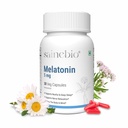 Sainebio Melatonin 5mg Sleep Support Capsules | With Ashwagandha, L-Theanine, Valerian Root, Chamomile & Herbal Extracts | Natural Sleep Aid for Deep, Restful Sleep, Relaxation & Mood Balance | 30 Capsules