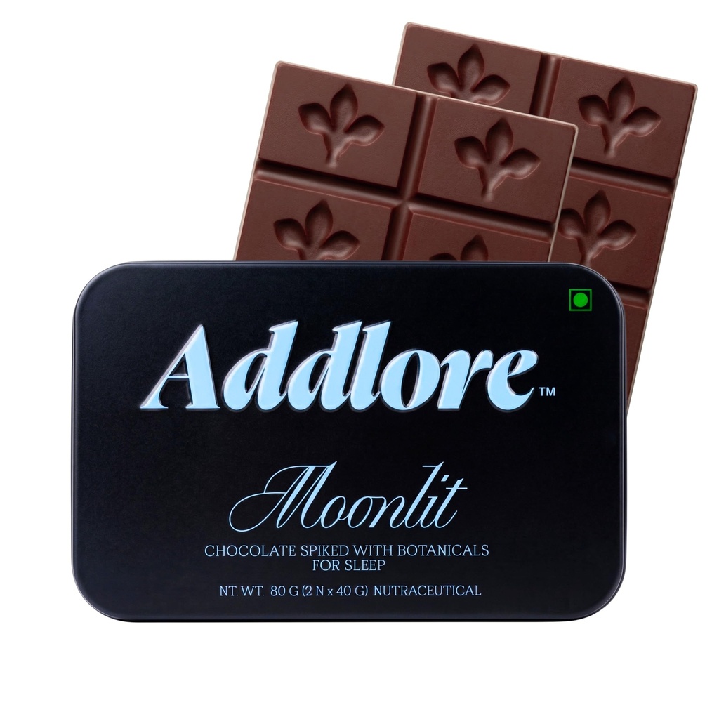 Moonlit Daily Deep Sleep Supplement | Magnesium Glycinate + Melatonin + L-Theanine + Reishi + Chamomile + Zinc | 6-in-1 Sleep Stack | Wake Up Sharp | Bean-to-Bar Artisan 48% Cacao Dark Chocolate | 16 Servings