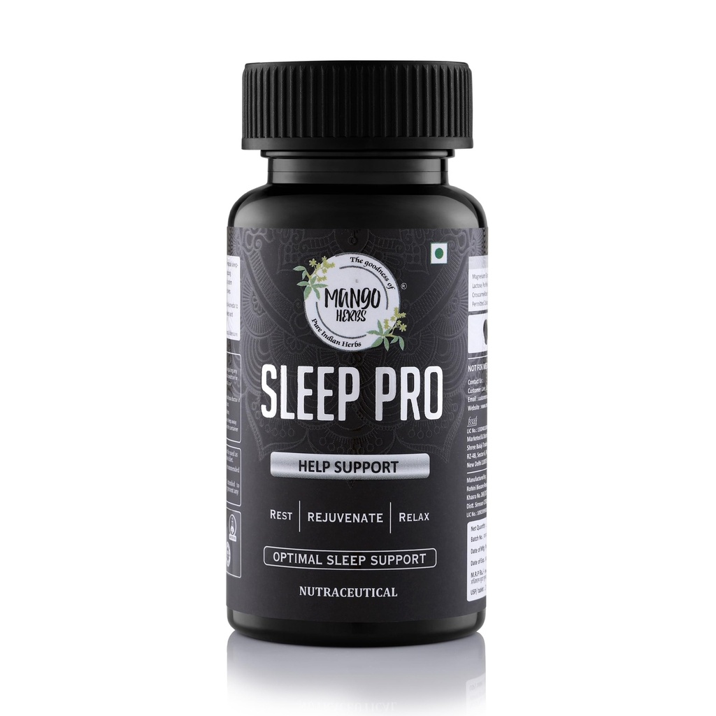 Sleep Pro Melatonin, Magnesium Glycinate, L-Theanine, Valerian Root & Jatamansi | Improves Sleep Quality, Reduces Stress & Promotes Relaxation | Ideal for Night Shift & Jet Lag | 45 Tabs