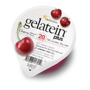 Gelatein Plus Cerise : 20 grammes de protéines. Idéal pour les régimes liquides clairs, les difficultés à avaler, la dialyse et l'oncologie. Grande collation avant ou après l'entraînement. (12 paquets)