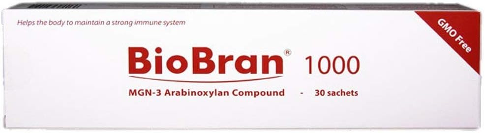 BioBran MGN-3 - Système immunitaire extrêmement efficace Booster, de briser le Bran de riz avec des enzymes du champignon Shitake (1000 mg, 30 sachets) Fabriqué au Japon, Livraison DHL Express gratuite dans le monde entier