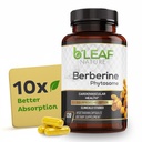 Leaf Nature Berberine Phytosome, 120 Capsules – 1100mg Berberine Supplément pour le soutien métabolique et cardiovasculaire – Végétaux, sans gluten, sans OGM Berberine Phytosome Capsules pour le bien-être immunitaire
