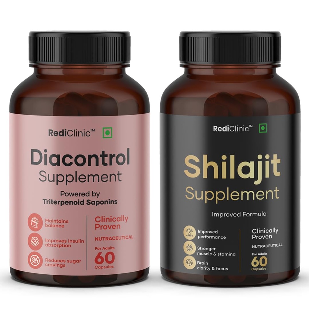 DiaVigor Capsules for Strength, Stamina and Immunity | Dual Support for Metabolic Health, Energy - 60 Capsules Each Bottle | Set of 2
