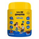 Tata 1mg Grogood Kids Milk Mix (7–12 Years) - Chocolate Flavor | 400g | Premium Kids Protein Powder for Growth & Immunity | 9g Protein | No Refined Sugar | 5 Nuts, Grains & Seeds | With added DHA, 21 Vitamins & Minerals and Lactoferrin