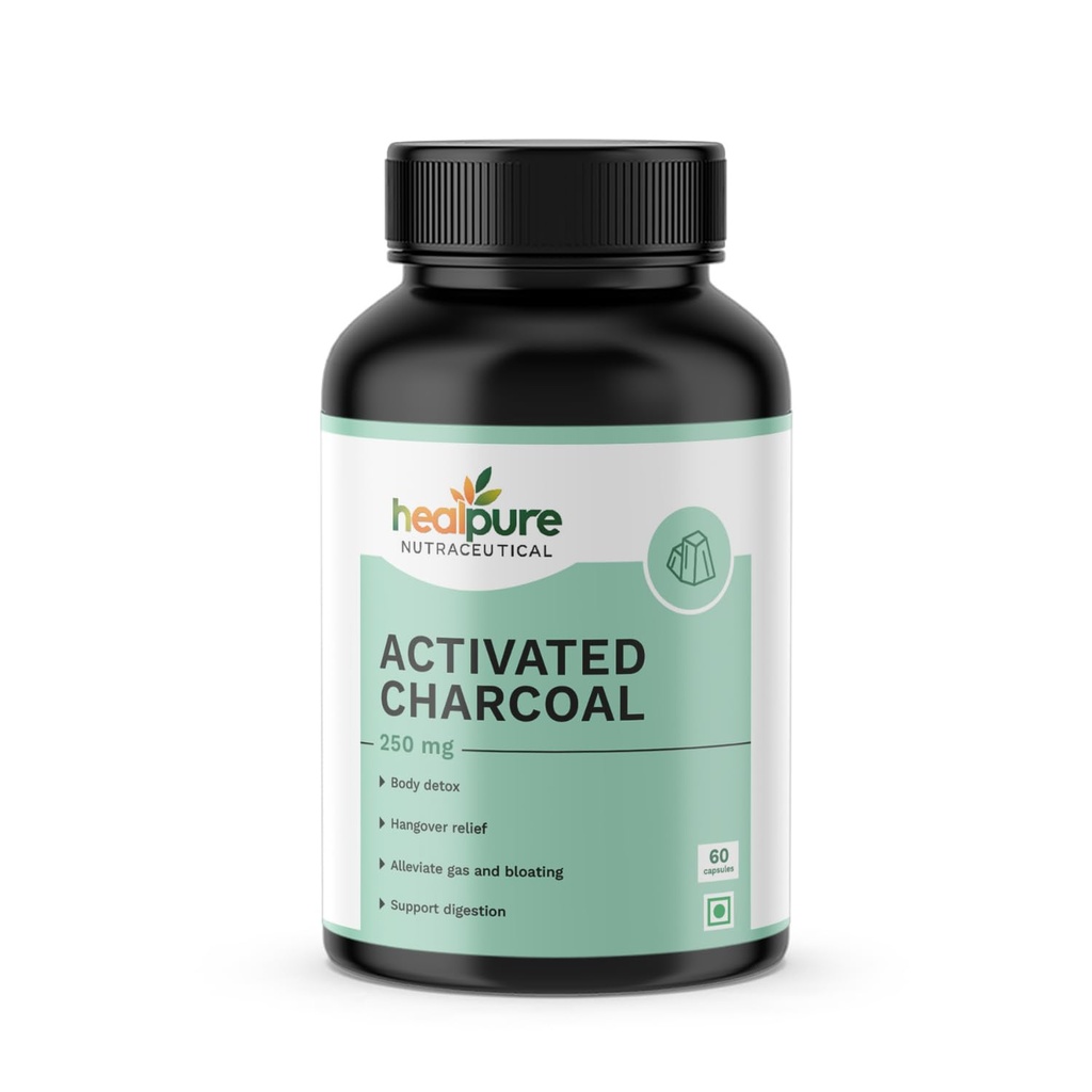 Activated Charcoal 250 Mg - (60 Capsules)