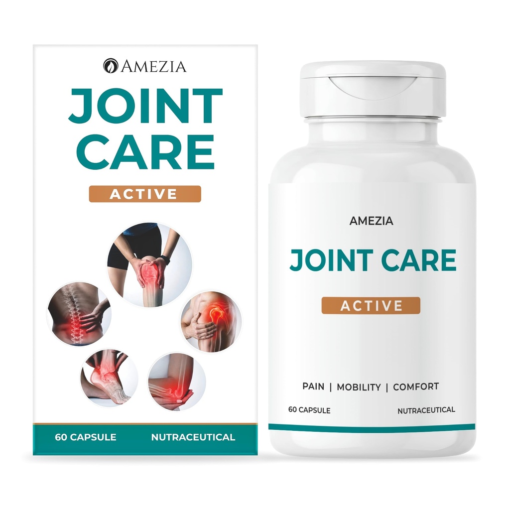 JOINT CARE ACTIVE - VEG CAPSULES | 22 Powerful Herbal + Nutraceutical Ingredients | Boswellia, Curcumin, ASU, Rosehip, Magnesium Bisglycinate, Vitamin D3, K2-7 & Zinc | Advanced Joint Support for Comfort, Mobility, Flexibility, Cartilage & Bone Health