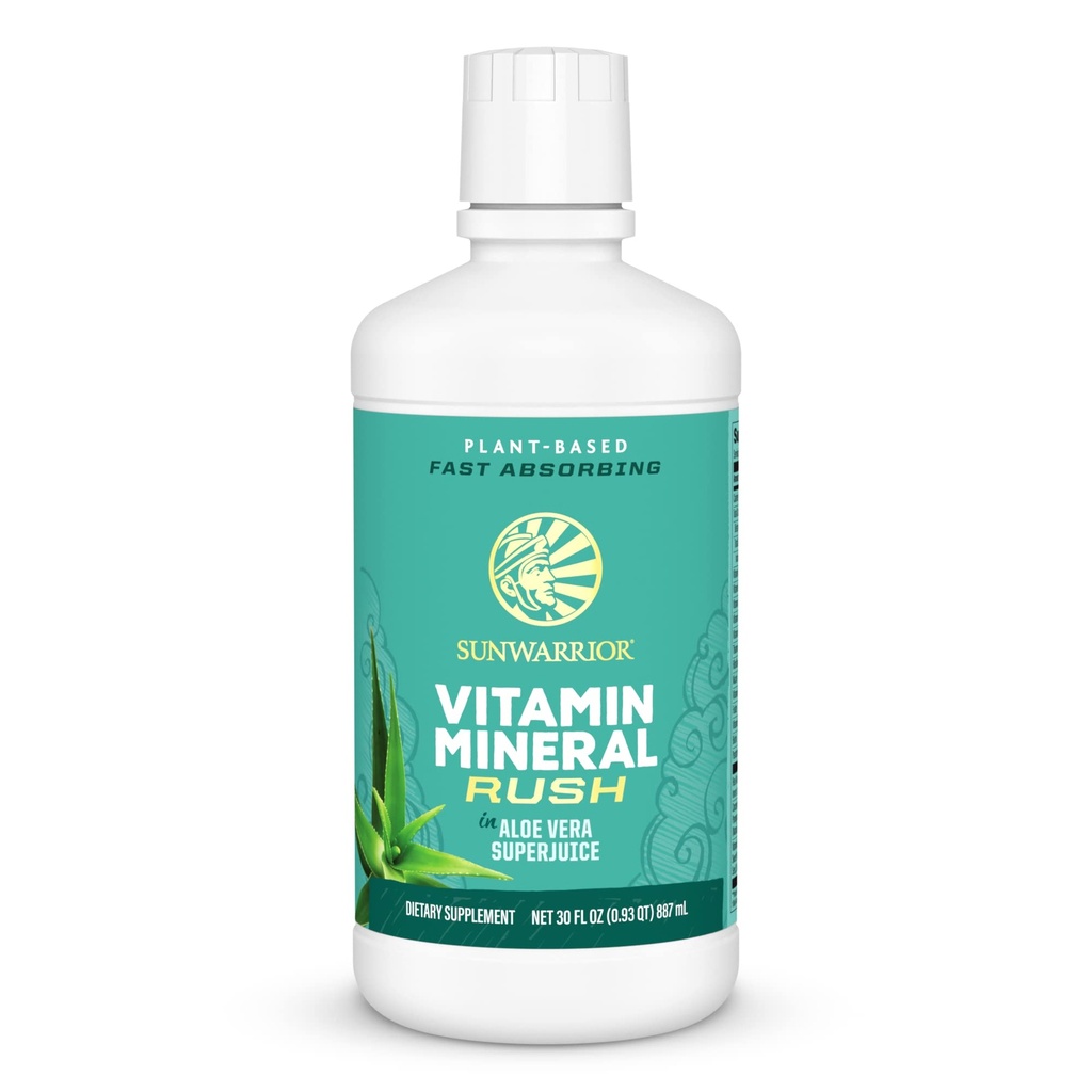 Sunwarrior Liquid Multivitamine Suppléments & Minéraux Végétaliens à base de plantes Aloe Vera pour les hommes et les femmes