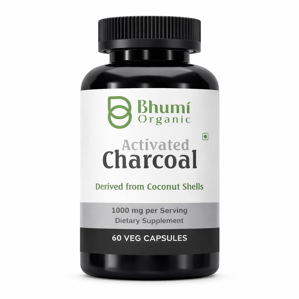 Activated Charcoal 500 mg Capsules, 60 Count