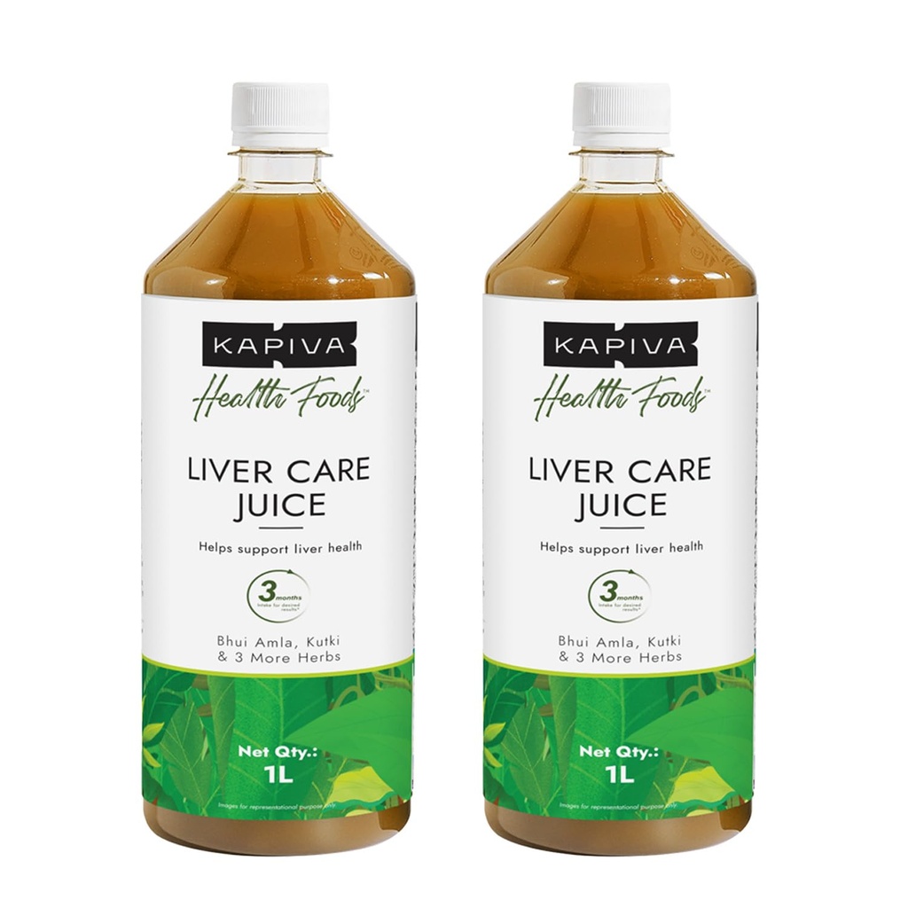 Kapiva Liver Care Juice | Anti-oxidant Rich Supplement With 5 Ayurvedic Herbs to Benefit Liver Health 1L (Pack of 2)