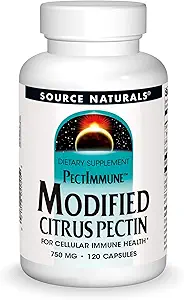 Source Naturals PectImmune, agrumes modifiés Pectine, pour la santé immunitaire cellulaire*, 750 mg - 120 capsules