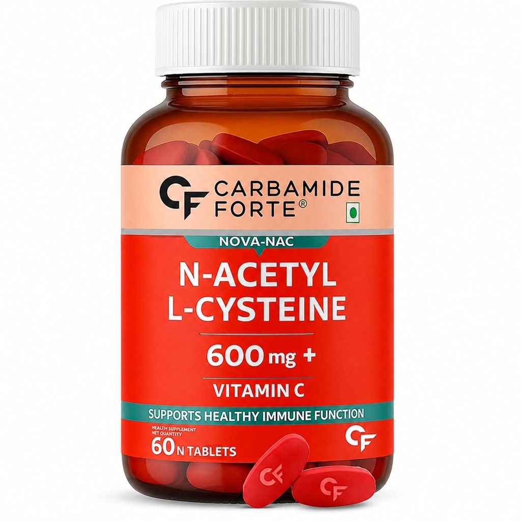 Carbamide Forte Nac Supplement For Lung Detox | N acetyl Cysteine 600mg | Lung Detox For Smokers | Nac 600mg - 60 Tablets