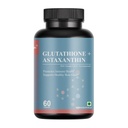 Glutathione + Astaxanthin 60 Veg Capsules | Advanced Antioxidant Formula with Vitamin C, Vitamin E & Niacinamide | Supports Skin Brightening, Radiant Skin, Skin Health & Youthful Skin Support