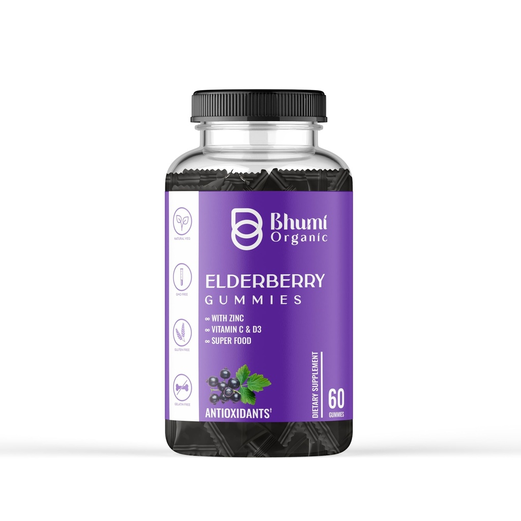 Elderberry Gummies, 60 Count, Berry Flavored