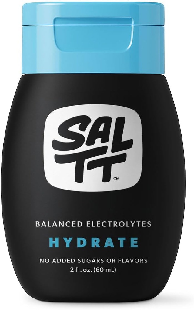 SALTT Hydrate Electrolyte gouttes Kéto Diets & Intermittent Jeûner - Immune Support - Sans gluten et sans sucre - Sodium, Magnésium, Potassium & Trace Minéraux - Non aromatisé - 2 fl oz