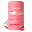 Trunativ Collagen Supplements | Advanced Japanese Marine Collagen Powder for Women & Men | Type 1 and 3 Hydrolyzed Peptides | Supplement with Hyaluronic Acid | Supports Skin Glow, Hair Growth, and Nail Strength | Lychee Coconut (200g)