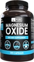 Ingrédients originaux purs Oxyde de magnésium Pas de magnésium ou de riz, Toujours pur, Verifié en laboratoire (365 capsules)
