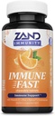ZAND Immunity Imune Fast Zesty Orange Chewables - Supplément de soutien immunitaire avec levure fermentée épicor, vitamine C 1000mg, zinc, échinacée - non-OGM, végétalien, sans gluten, garantie de 60 jours, 10 portions