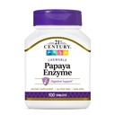 Fibre de Vitafusion bien sans sucre Fibre, 90 comtes et 21ème siècle Papaya Enzyme comprimés à croquer, Tropical, 100 comtes
