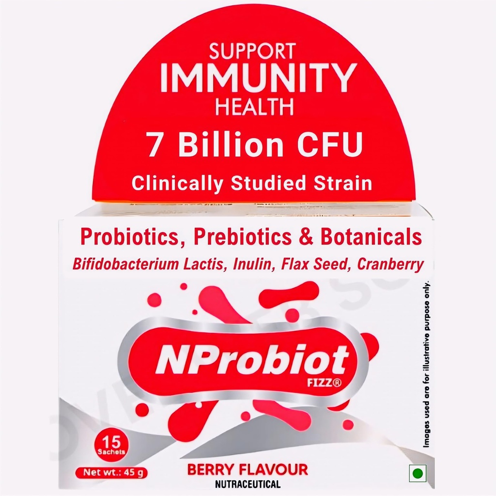 Immunity Health Probiotics & Prebiotics Sachets | Cold & Cough I Viral Infections I Boost Immunity Wellness with Clinically Studied Probiotic Strains & Plant Extracts | Daily Nutraceutical Supplement for Men & Women