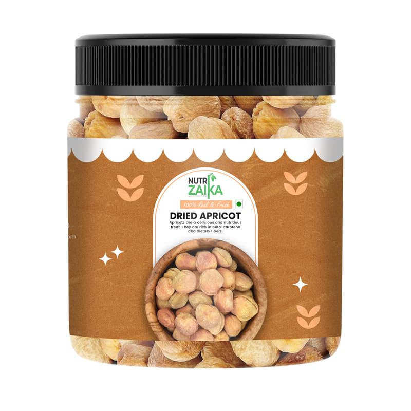 NUTRIZAIKA Apricots Dry Fruits 1 kg | Dried Apricot, Dry Fruits Dry, Turkish Apricot, Seedless, Khumani Dry Fruit | Khurbani For Eye Health