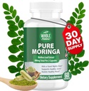 Moringa Capsules, 800mg Moringa Organic Oleifera Leaves Poudre Superfood Greens Pure Moringa Pills est une augmentation d'énergie végétalienne, non-OGM et garder un supplément sain