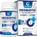 300 milliards CFU probiotique, 12 souches avec 3 prébiotiques biologiques, probiotiques pour les femmes et les hommes, supplément quotidien pour la santé digestive, immunitaire, gustative et blottissante, étagère stable, végétalien, 60 comtes