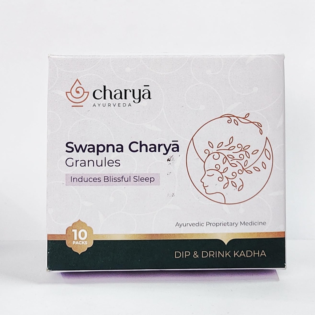 Swapna Charya - Induces Blissful Sleep | 20 grams (2 grams x10 packets) | Non-Habit Forming | NightTime Sleep Support | For Both Men & Women