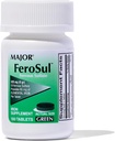 MAJOR FEROSUL 325MG (5GR) SUPPLÉMENT FERREUX VERT-325 MG Vert 100 COMPRIMÉS UPC 309047591824 par principaux produits pharmaceutiques