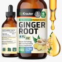 Extrait de racine de gingembre BIO KRAUTER - Suppléments naturels de gingembre pour le bien-être général - Sans alcool et sans sucre - gouttes de végétalien 4 Fl.Oz.