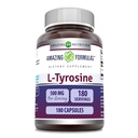 Formules étonnantes L-Tyrosine Amino Acid Supplement de 500 Mg par portion de 180 capsules