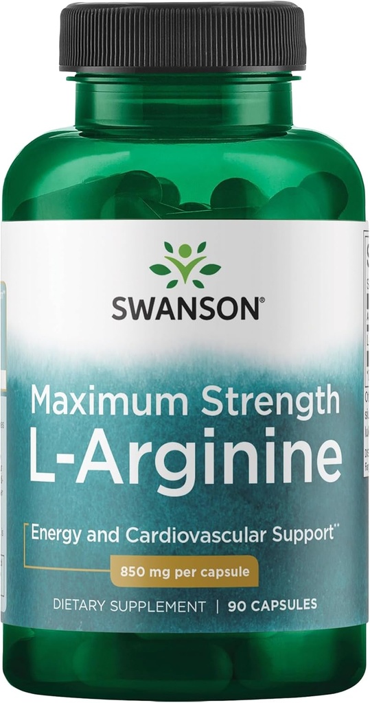 Swanson Amino Acid Super-Strength L-Arginine 850 Milligrammes 90 Capsules