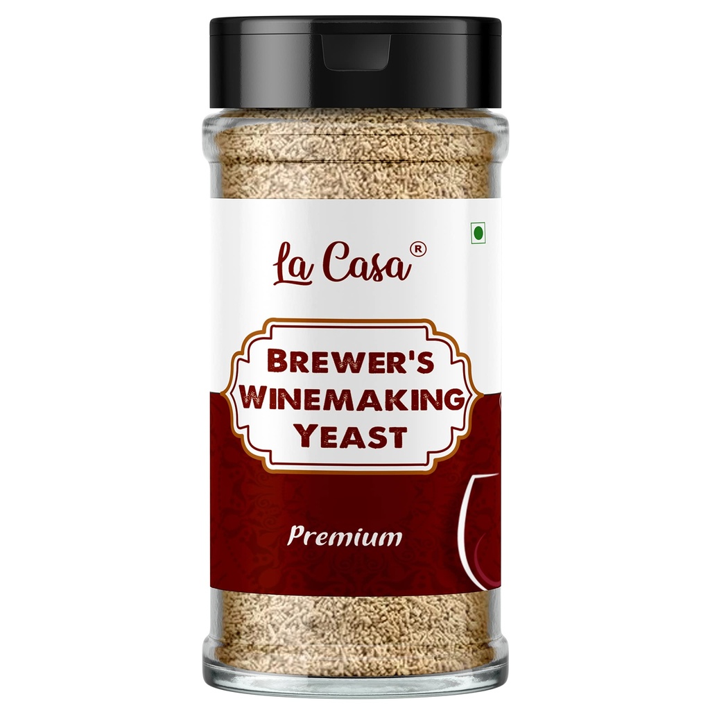 La Casa Brewer's Yeast for Winemaking | High Tolerance upto 15% ABV | 100g |