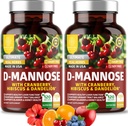 Supplément nutritionnel de mannose D de qualité supérieure pour les femmes et les hommes [Max Strength, 1350MG] Mannose D naturel avec canneberge, Hibiscus et Dandelion pour la santé urinaire, 240 Nombre