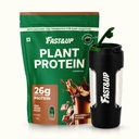 Fast&Up Plant Protein Powder (1kg Rich Chocolate) + FAST&UP 600ml Protein Shaker Bottle | High Protein Vegan Nutrition Bundle