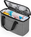 Trunab Premiers soins Sac vide petit cas de stockage de médicaments, sac de refroidissement de médicaments isolés, organisateur de bouteilles de pilules de voyage pour ordonnance, insuline, suppléments ou fournitures médicales, gris (Bag seulement)