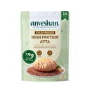 Anveshan High Protein Atta 1 KG | ~10g Plant Protein/Roti | Ancient Khapli Wheat + Pea & Brown Rice Protein | No Soy, No Maida | Low GI, Complete Amino Acids