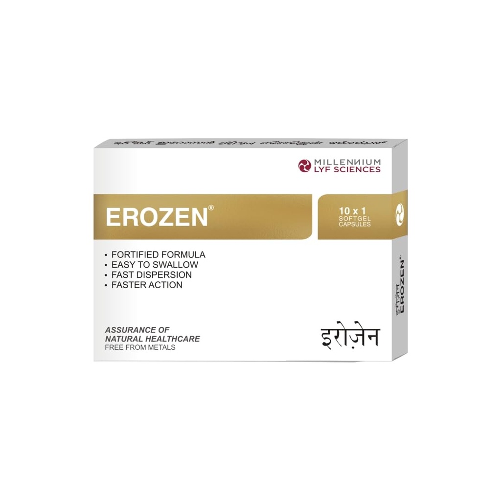 EROZEN Soft Gel Capsules | Potent Herbal Supplement for Male Vitality & Stamina | 20 Capsules