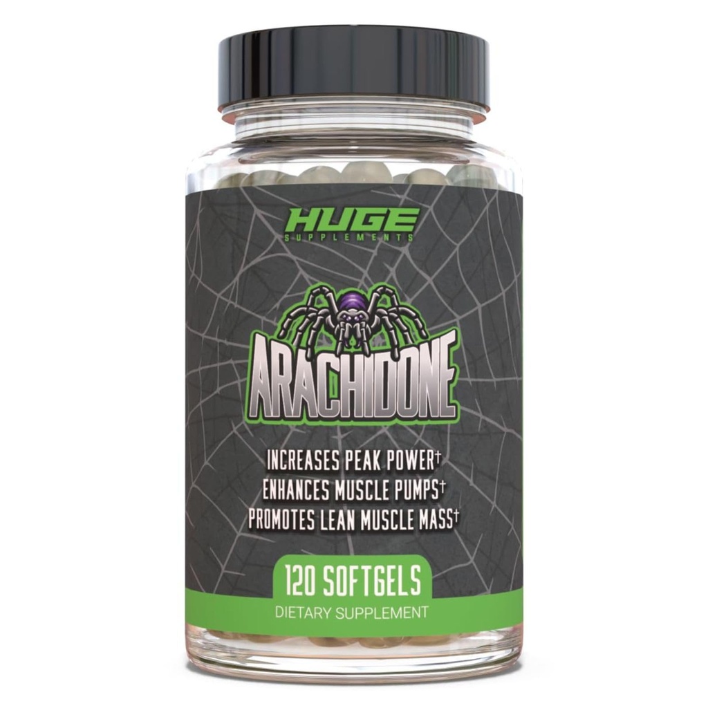Huge Supplements Arachidone, Arachidonic Acid Supplement, Promotes Lean Mass & Increased Strength, Highest Dosed with 1000mg Per Serving, 120 Softgels