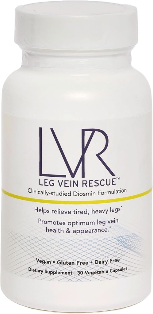 Diosmin cliniquement étudié Varicose vein and gigot Circulation Support 30 jours d'approvisionnement - Veines d'araignées et jambe Edema Relief Citrus Bioflavonoïdes Supplément santé naturel (30 capsules)
