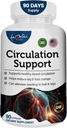 Supplément de soutien à la circulation sanguine pour les artères et les veines Santé- Pills cardiovasculaire naturelles avec L-Arginine, racine Ginger- favorise un flux sanguin sain et la santé cardiaque- 90 capsules