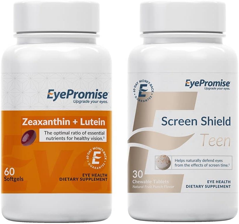 Promise oculaire Zeaxanthin + Lutéine Vitamine oculaire et bouclier d'écran Adolescents Vitamine oculaire à croquer