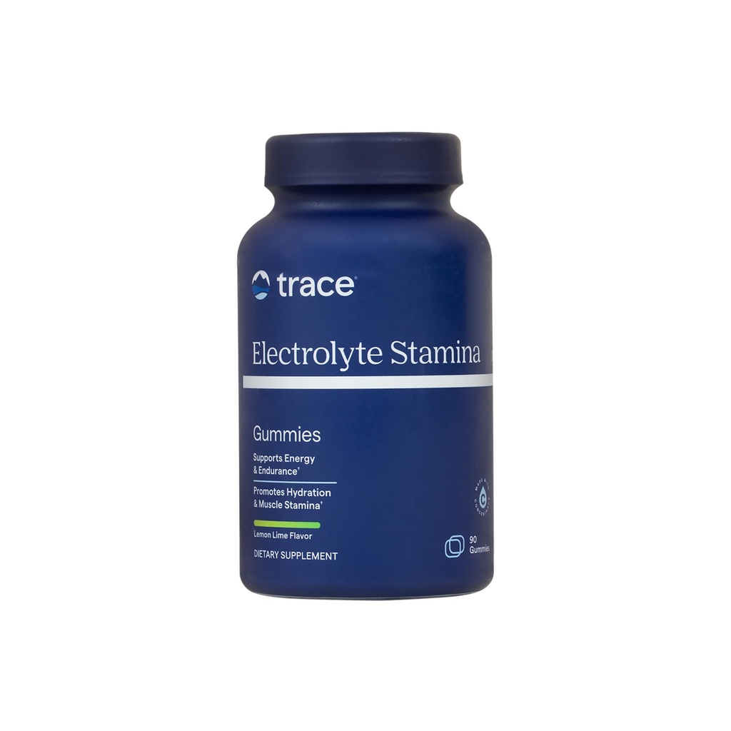 Trace Minerals Electrolyte Stamina Gummies - Supplément électrolytique pratique qui soutient l'hydratation - supporte l'énergie optimale - Muscle Stamina - Vegan - Citron Lime - 90 Compte (30 portions)