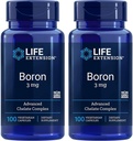 Durée de vie Boron 3 Mg 100 Capsules végétariennes (paquet de 2)