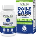 Probuline Daily Care Probiotic Supplement, Digestive, Gut, et Immune Capsules de soutien de la santé pour les hommes et les femmes, 10 Million CFU, Vegan, 30 Compte bouteille