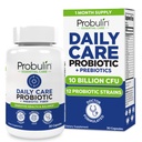 Probuline Daily Care Probiotic Supplement, Digestive, Gut, et Immune Capsules de soutien de la santé pour les hommes et les femmes, 10 Million CFU, Vegan, 30 Compte bouteille