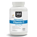 365 par Marché des aliments entiers, Vitamine C de haute puissance avec des hanches roses, végétalien, 250 comprimés