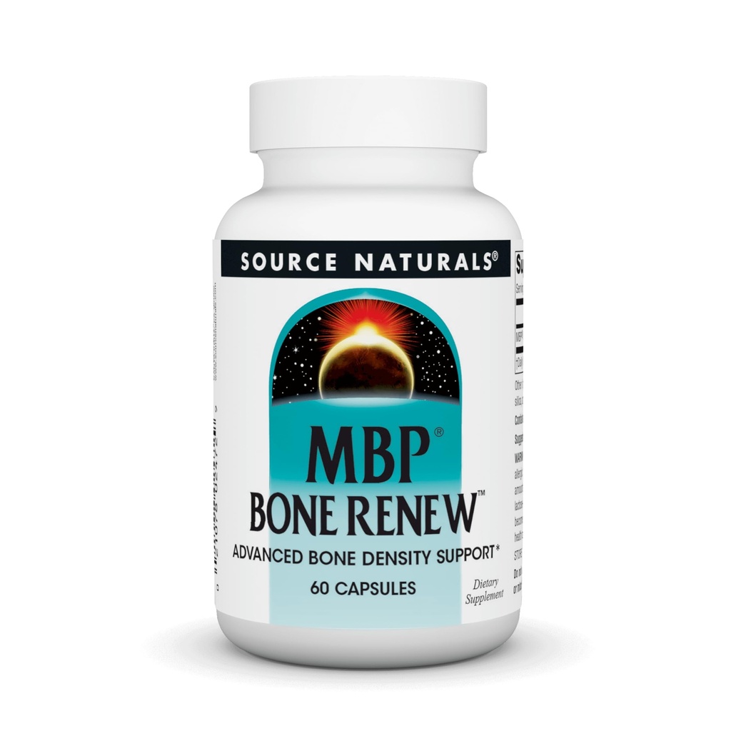Source Naturals MBP Bone Renew, Protéine de lait pour le support de densité avancé* - 60 Capsules
